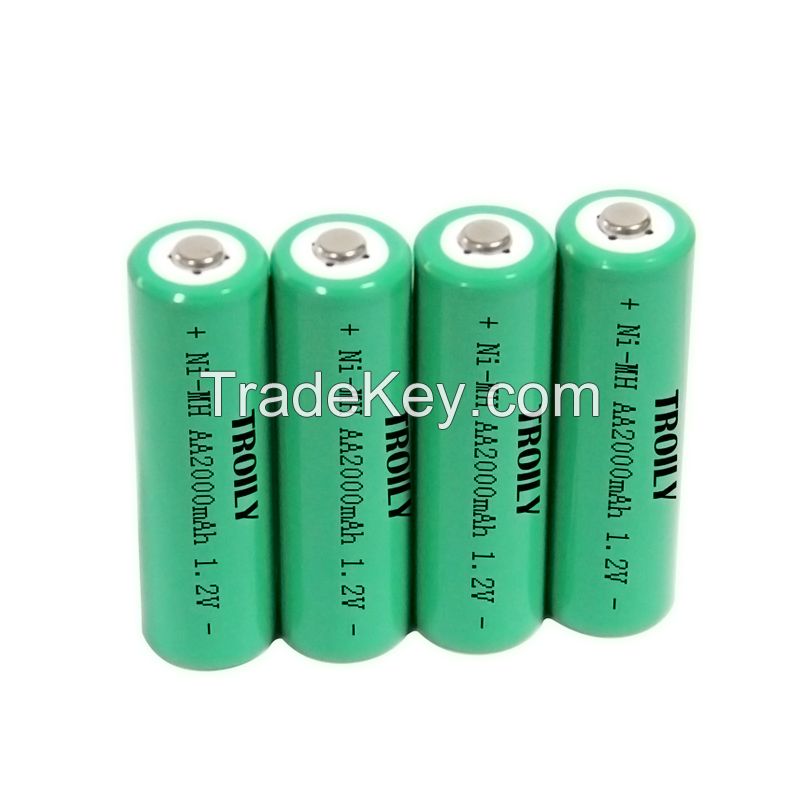 1.2VNIMHAA2000mAh rechargeable battery pack for solar lamp