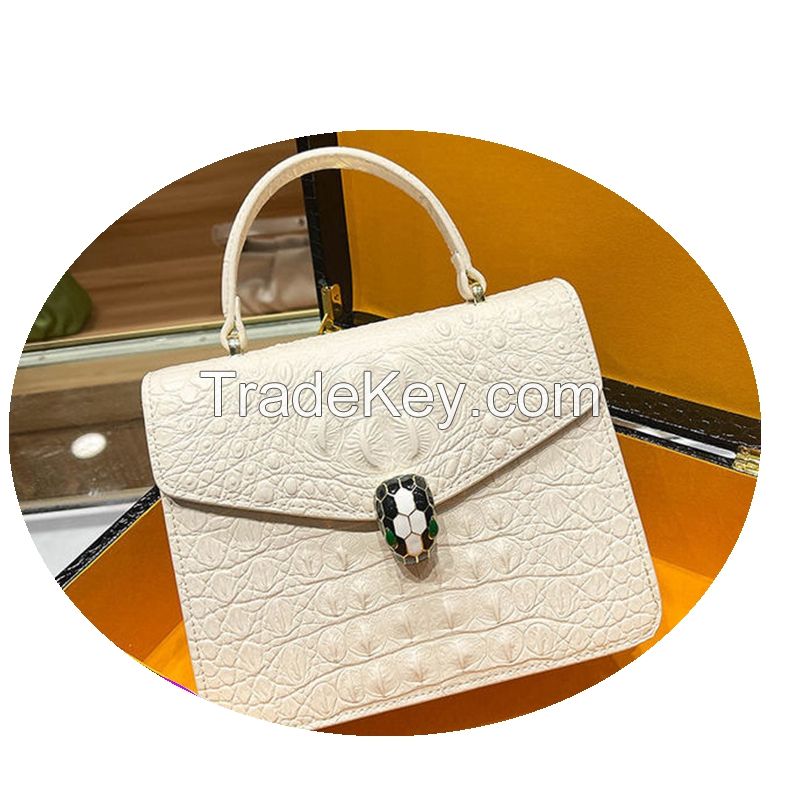 Leather Crocodile Pattern Snake Head Envelope Bag Shoulder Bag Premium Sense Handbag Women