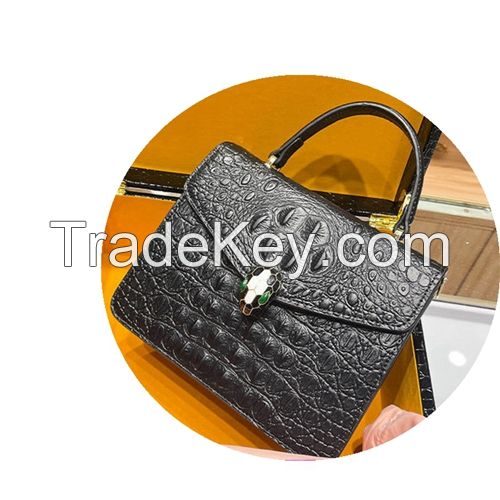 Leather Crocodile Pattern Snake Head Envelope Bag Shoulder Bag Premium Sense Handbag Women