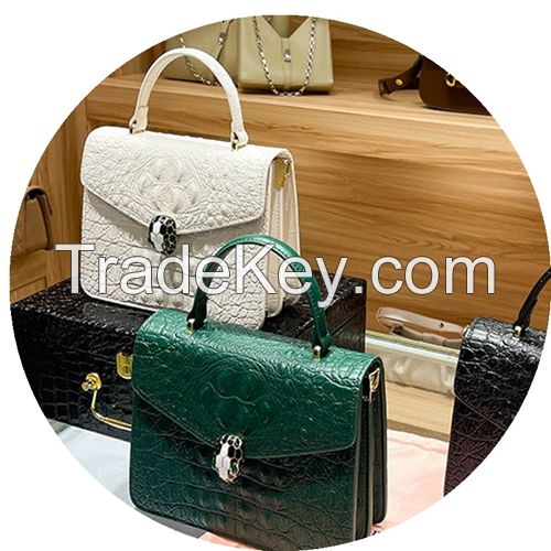 Leather Crocodile Pattern Snake Head Envelope Bag Shoulder Bag Premium Sense Handbag Women