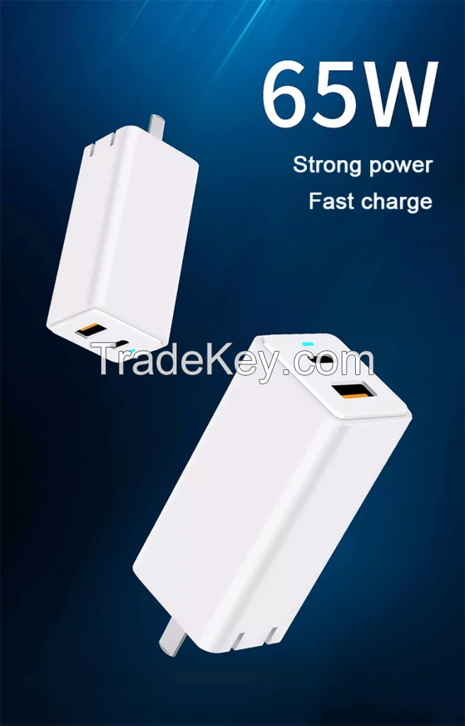 GAN 65W super fast Charger Type C PD Charge, power adapter by PSUTECH