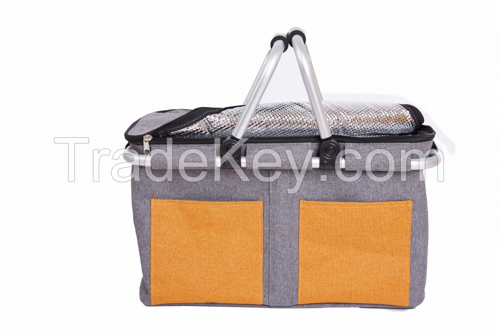 Outdoor Insulated Picnic Basket，shopping basket