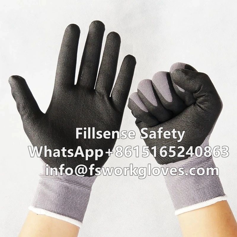 15Gauge Nylon Spandex Liner Nitrile Foam Coated Gloves for Work