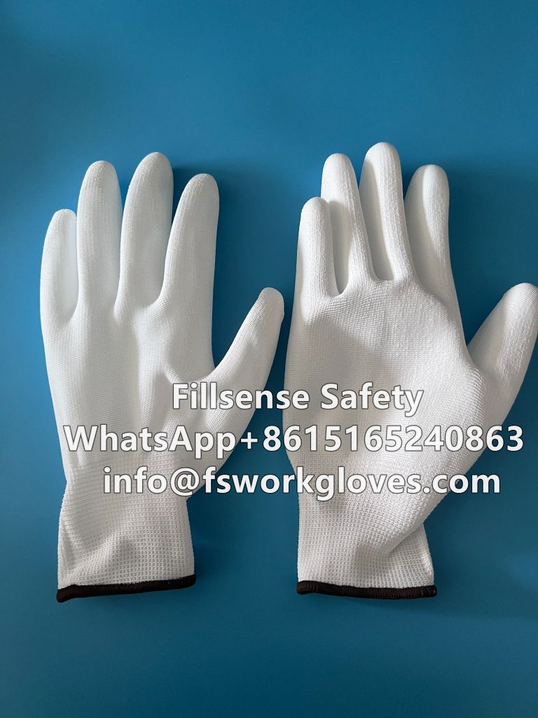 13 Gauge Polyester Liner Polyurethane/PU Dipped Gloves with EN388:3131X