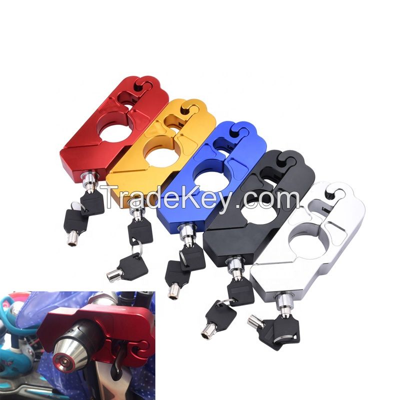 Aluminum Alloy Moto Anti theft security handlebar lock motorcycle Brake Grip throttle Lock