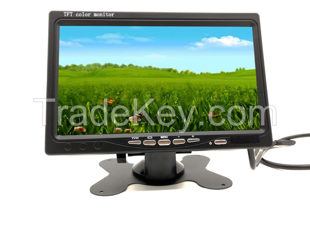 High Resolution 7 Inch Color TFT LCD Car Rearview Mirror Monitor 7 Inch 16: 9 Screen DC 12V 24V Car Monitor for DVD Camera