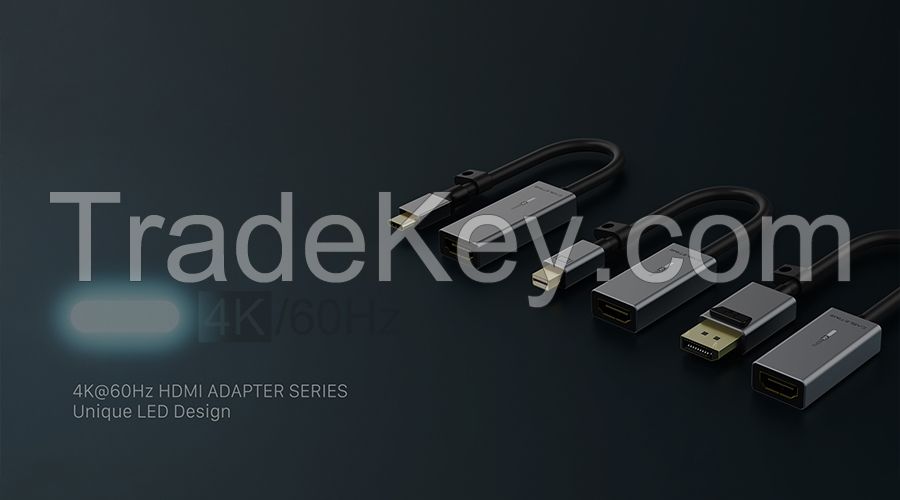 hdmi cable, dp cable, USB cable, adapter and hub