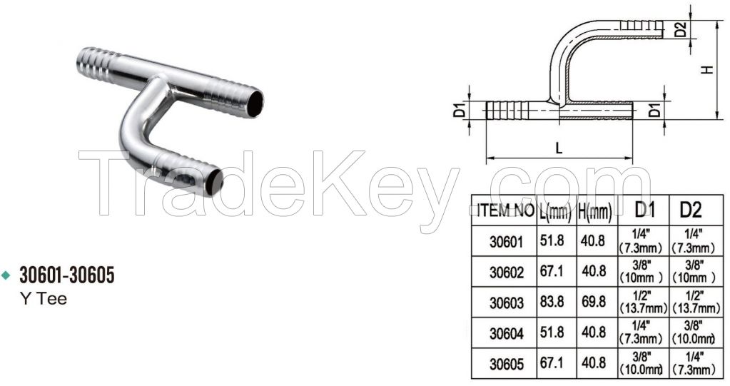 stainless steel manifold barbed tee beer dispenser tube