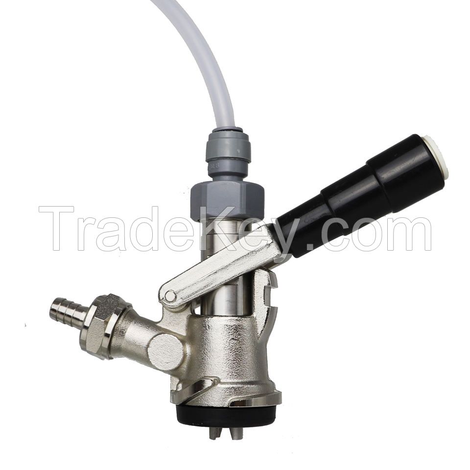 European Sankey Keg Coupler valve S Type Draft Beer Dispenser Tap With Safety Pressure Relief Valve