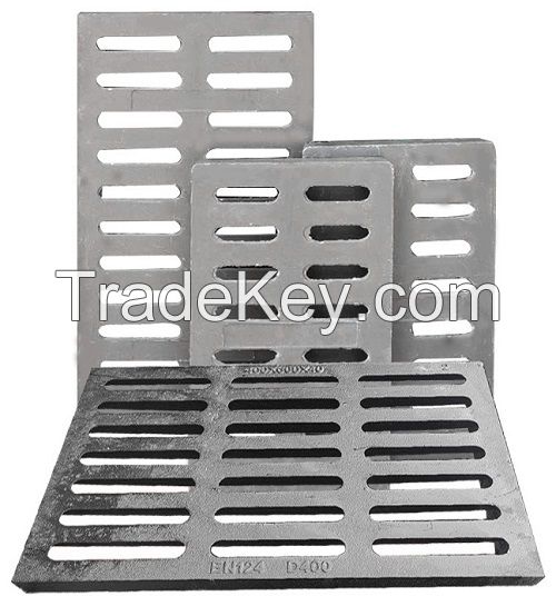 Ductile Iron GGG50 Material casting Gully Grate Sidewalk Drainage Channel Grating