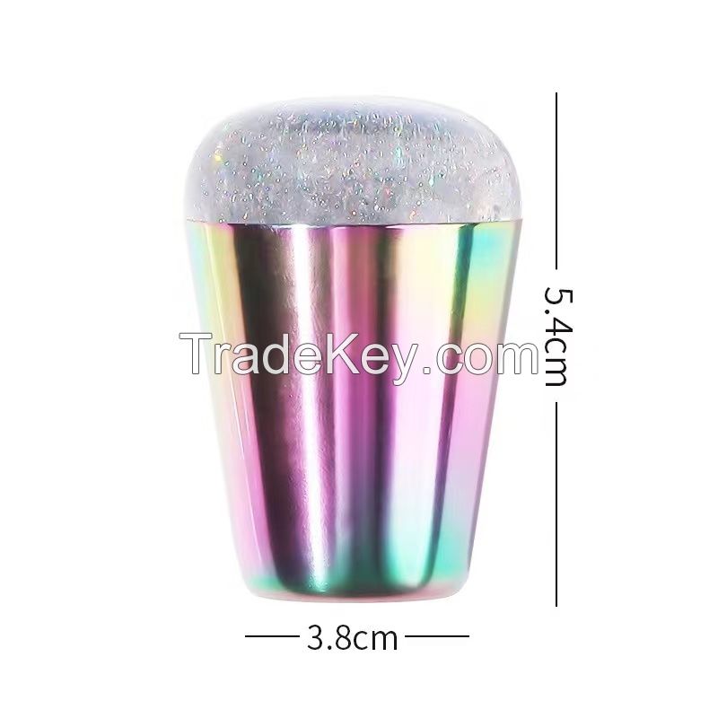 Cross-border nail new colorful seal fully transparent handle five-color silicone head optional print head