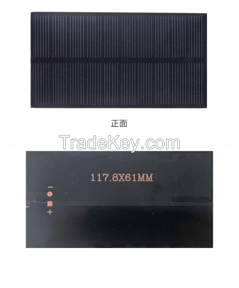 Solar panel single crystal polycrystalline small power generation panel 5vpet frosted laminate for solar charging treasure