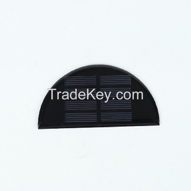 Custom polycrystalline semi-circular solar panel, epoxy resin photovoltaic panel, 5V solar battery