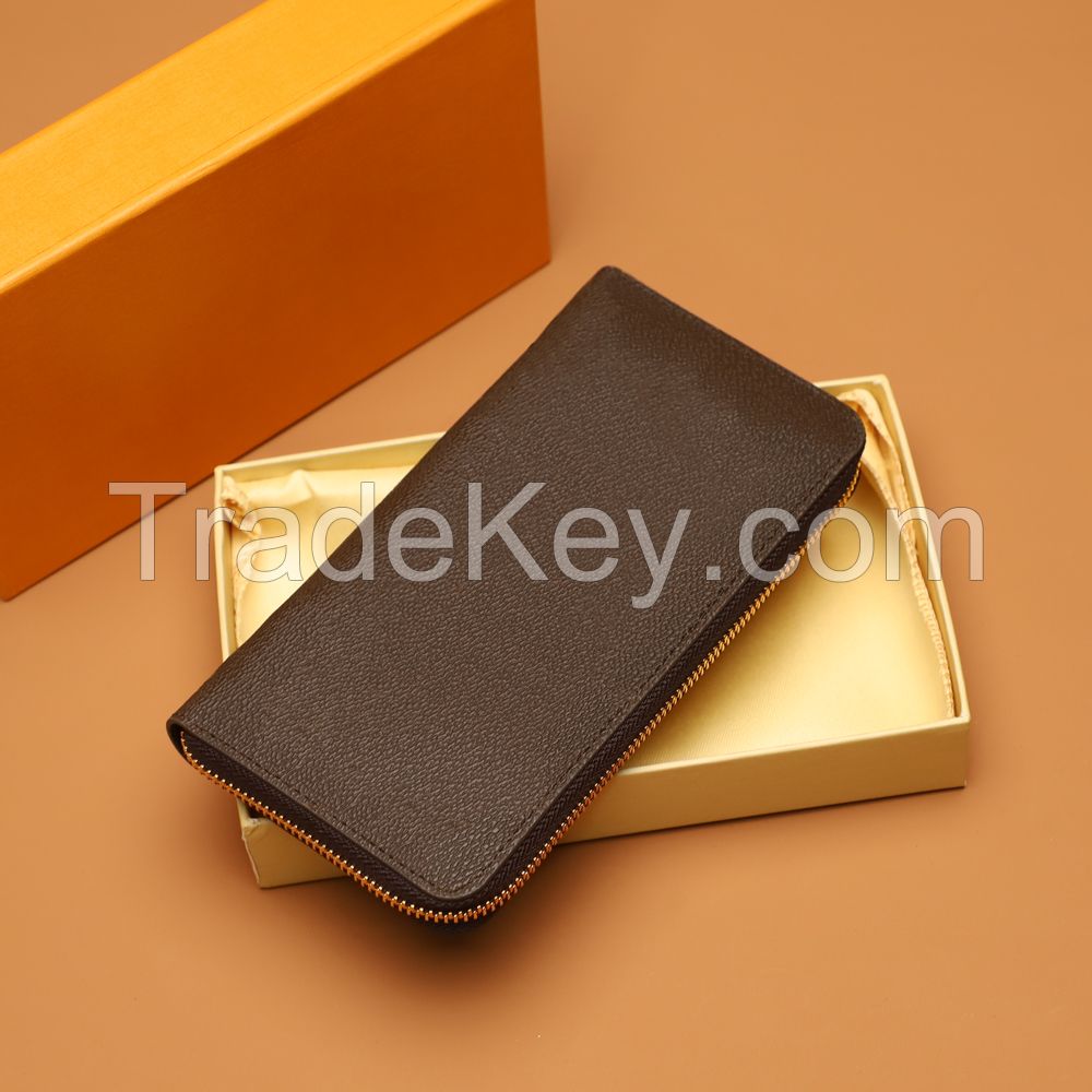 luxury brand wallet designer wallet card holder monogram canvas zippy wallet