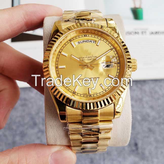 luxury Brand watch R logo oyster perpetual day date automatic watch