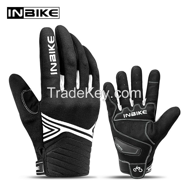 INBIKE Men Outdoor Sport Breathable Shockproof Full Finger Downhill Motocross Motorcycle Gloves IM902