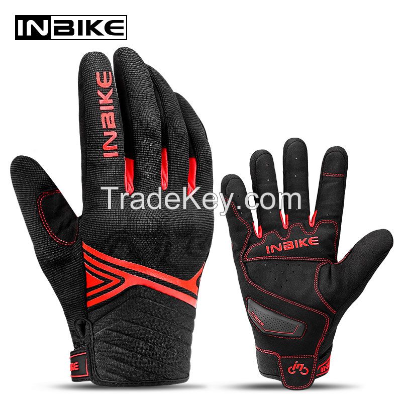 INBIKE Men Outdoor Sport Breathable Shockproof Full Finger Downhill Motocross Motorcycle Gloves IM902