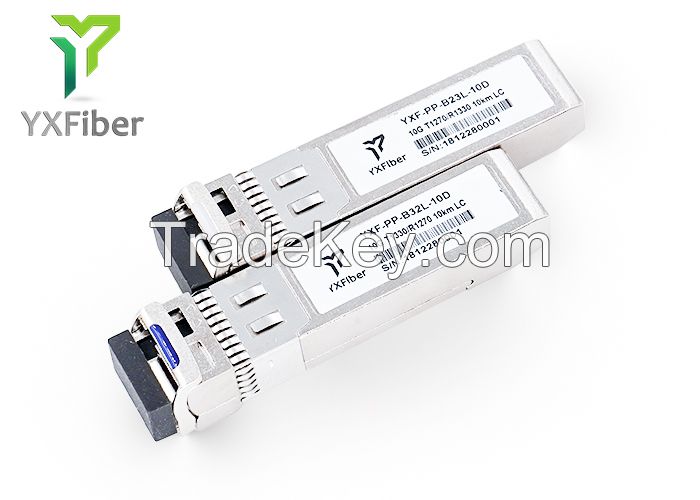 10g BIDI SFP+ Transceiver Tx1270nm / Rx1330nm 10km LC DDM