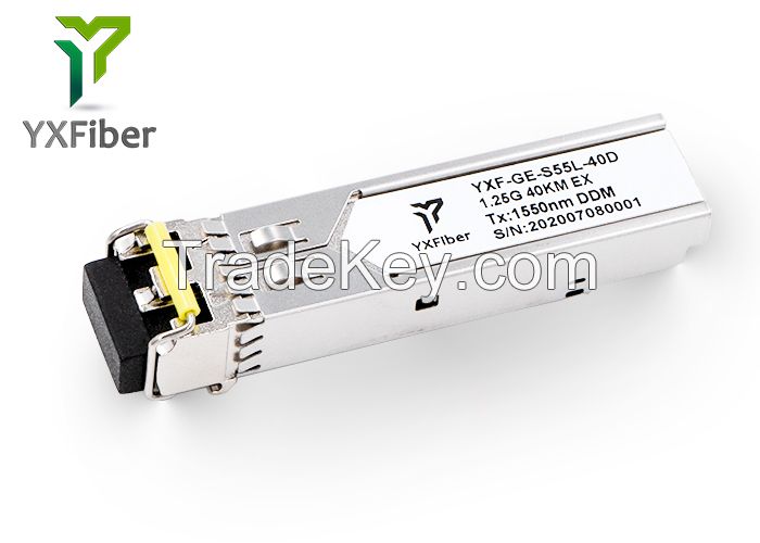 1.25G Duplex 40km 1550nm LC Interface SFP Transceiver Module