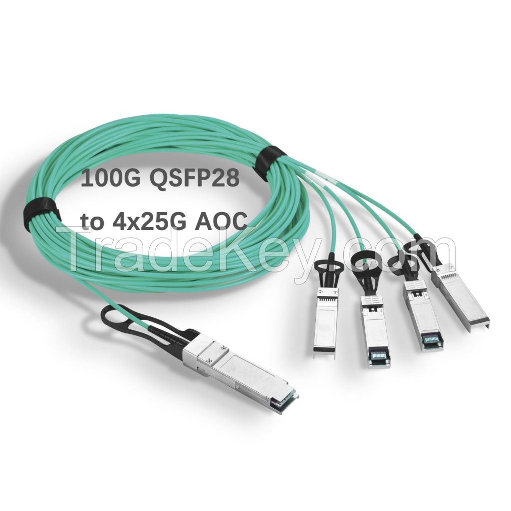 40G QSFP+ to 4x10G SFP+ Breakout Active Optical Cable 1m 2m 3m 5m 7m 10m 20m 40Gbase AOC Cable