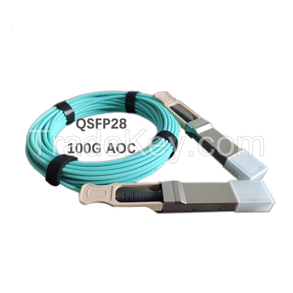 100G QSFP28 to QSFP 28 AOC 1m 2m 3m 5m 7m 10m 20m  Active Optical Cable Transceiver 100Gbase 100G AOC