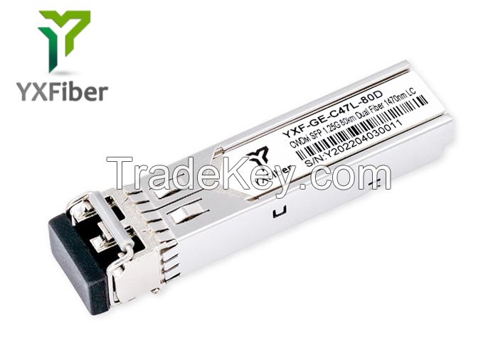 CWDM SFP 1.25G 80km 1470nm  LC Optical Transceiver Module CWDM SFP