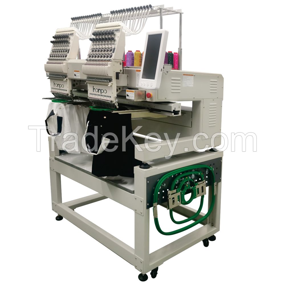 Honpo two head embroidery machine HP1502CE multi needle embroidery machines