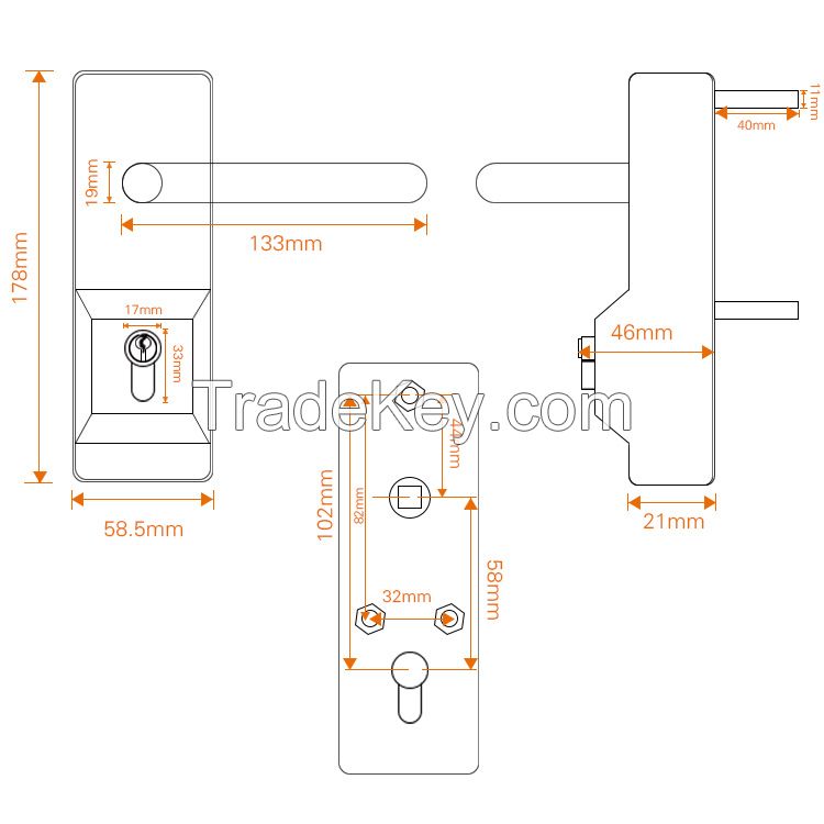 panic device security trim , available for wooden door and steel door.