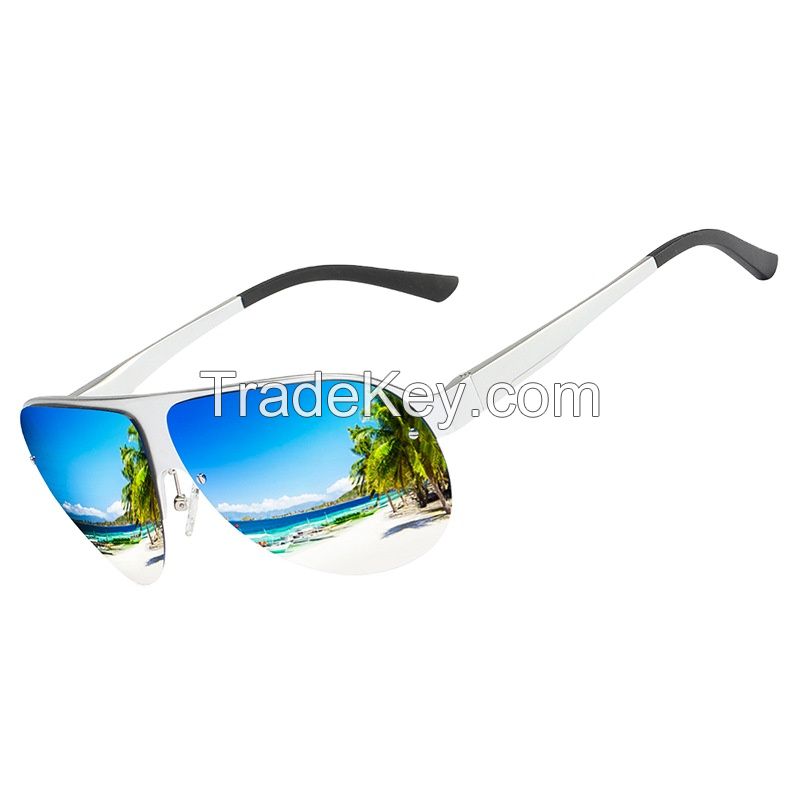 Fashion New 2022 Aluminum Magnesium Alloy Men's Polarized Sunglasses Driving Riding Sports Sunglasses Customized