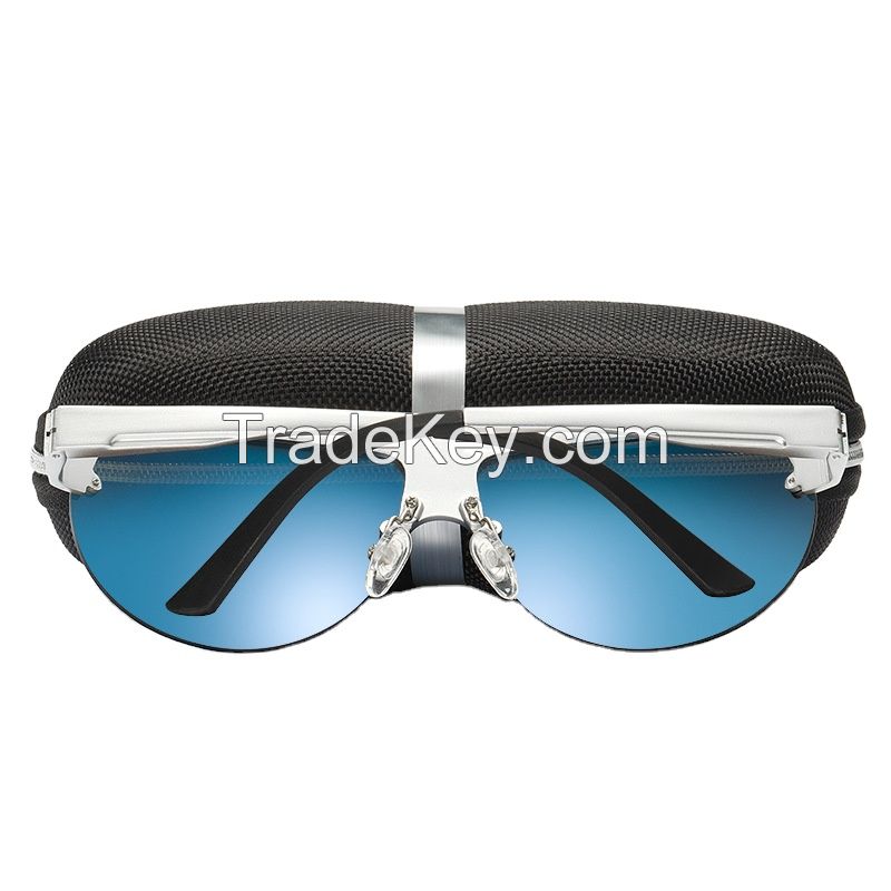 Fashion New 2022 Aluminum Magnesium Alloy Men's Polarized Sunglasses Driving Riding Sports Sunglasses Customized