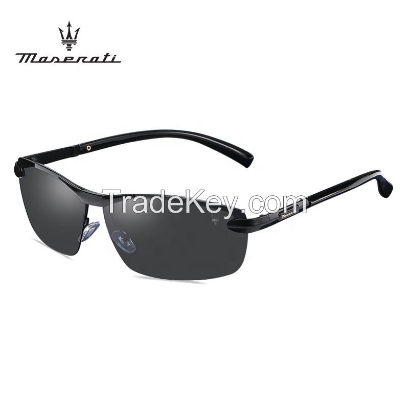 2022 Maserati Outdoor Retro Car Brand Luxury Resin Glasses Plastic Sunglasses