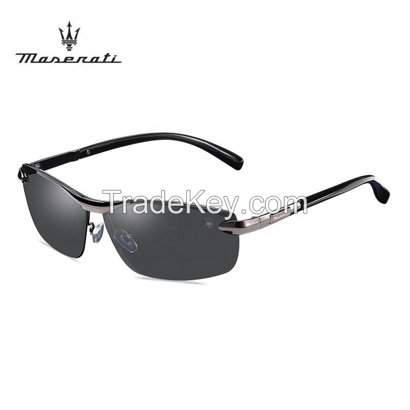 2022 Maserati Outdoor Retro Car Brand Luxury Resin Glasses Plastic Sunglasses