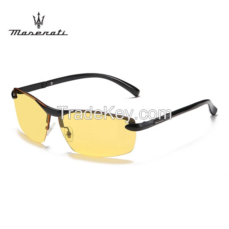 2022 Maserati Outdoor Retro Car Brand Luxury Resin Glasses Plastic Sunglasses