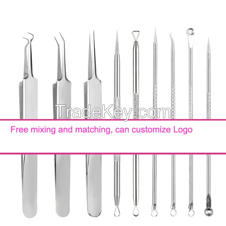 Skin Care Cleaning Comedo Blackhead Remover Stainless Steel Spot Tool Facial Pimple Acne Needle Set