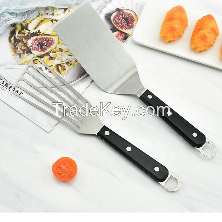 Kitchen Cooking baking Stainless Steel Frying Grilling fish Spatula Pancake Hamburger Solid Turner Flipper