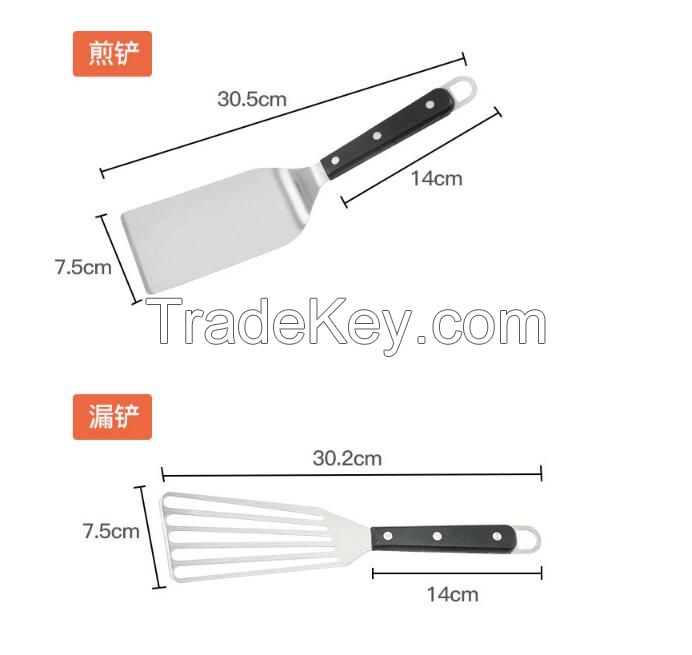 Kitchen Cooking baking Stainless Steel Frying Grilling fish Spatula Pancake Hamburger Solid Turner Flipper