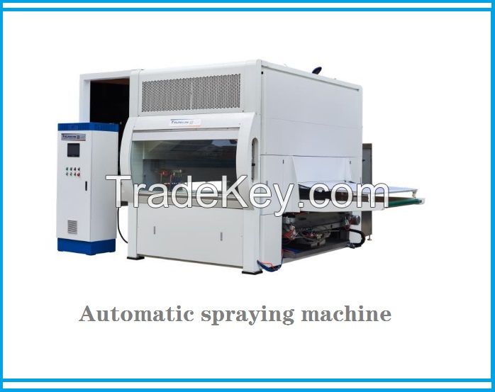 Automatic  spraying  paint machine for wooden door