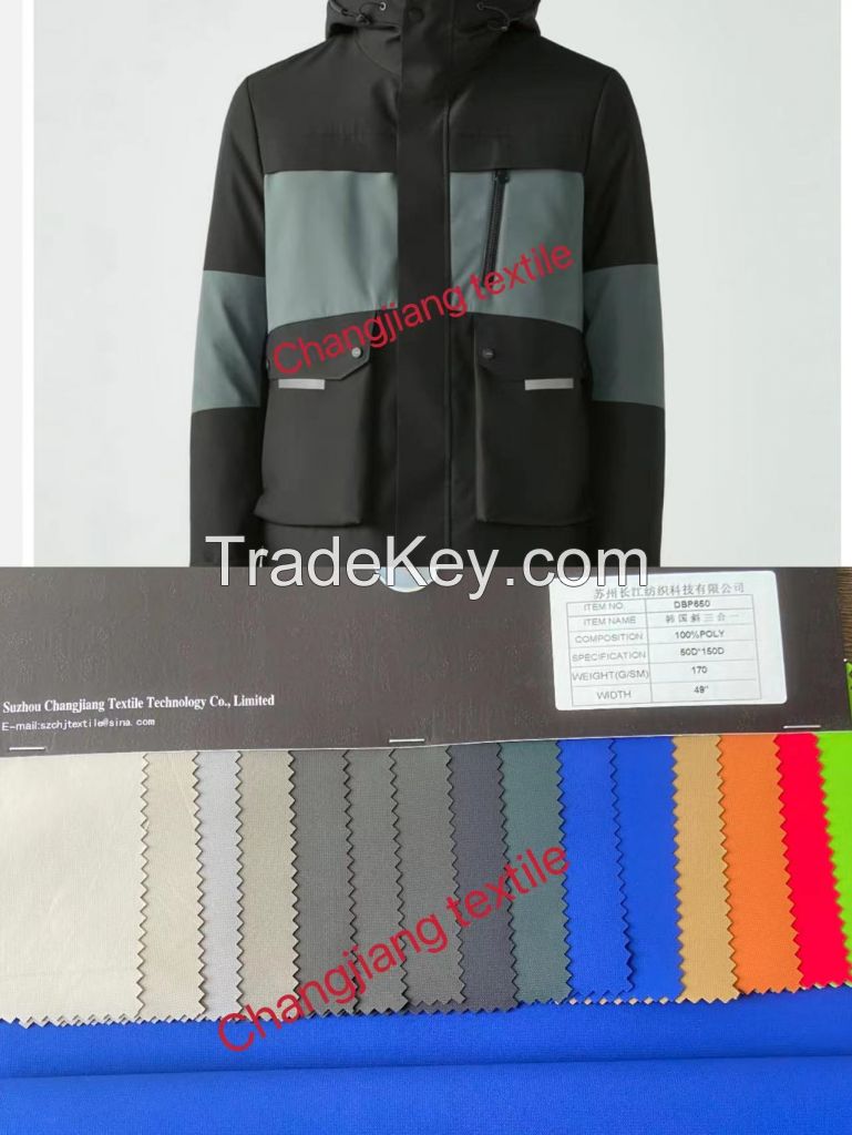 selling functional bonded outdoor jacket polyester fabric