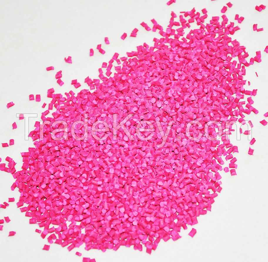 Pink Color Masterbatch for PP, PE, HDPE, LDPE, LLDPE for Blown, Injection, Extrusion Mould