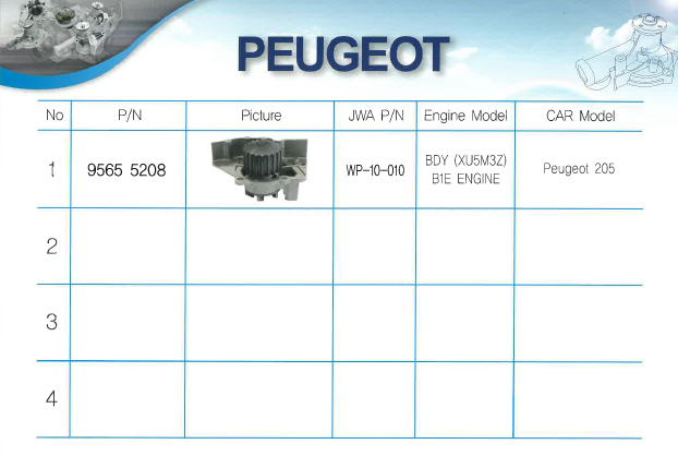 Water Pump for PEUGEOT