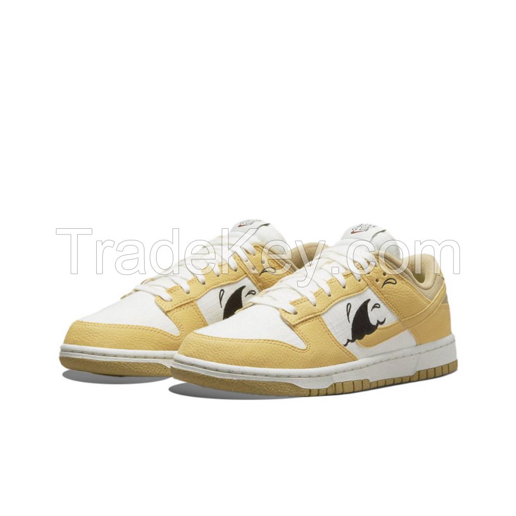 Nike Dunk Low Retro SE NN &amp;quot;Sun Club&amp;quot; E White and yellow recyclable materials for ancient leisure board shoes