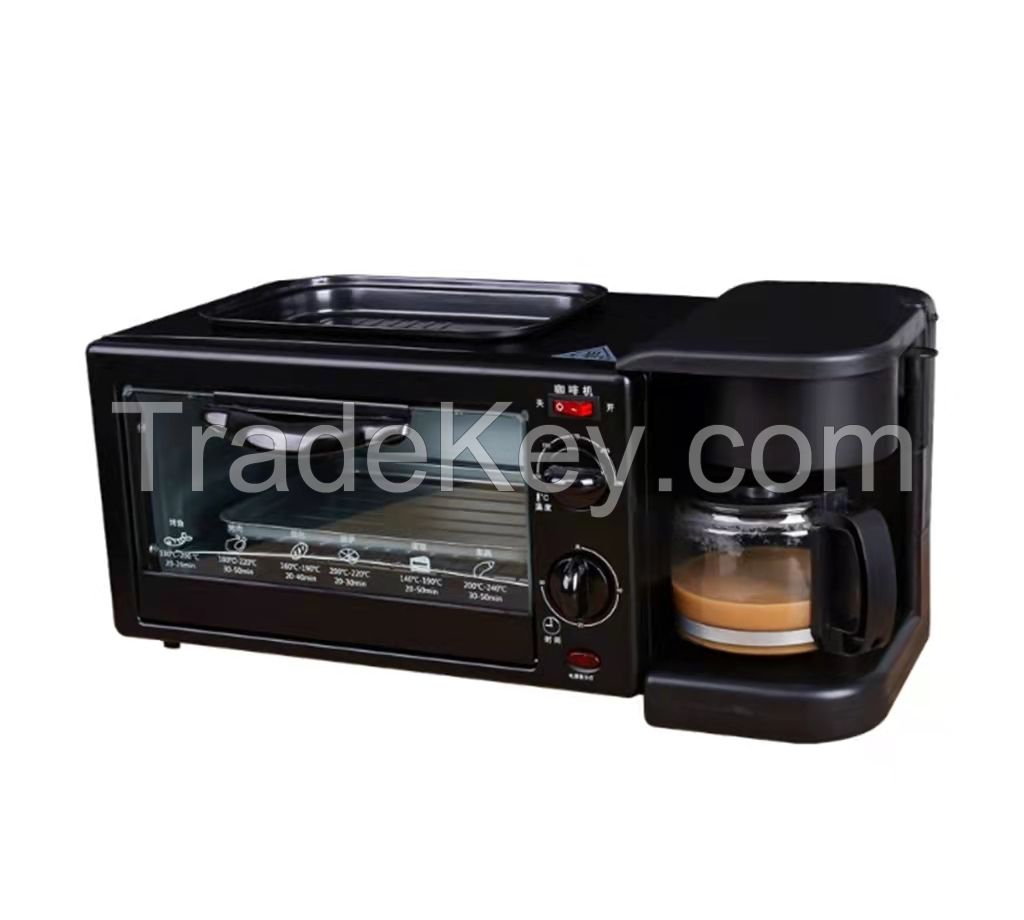 Multifunctional breakfast machine Home 3 in 1 coffeemachine baking oven bread machine