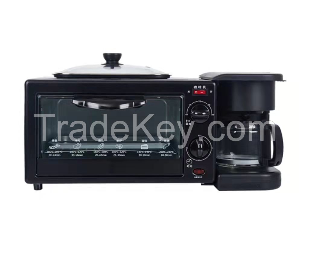 Multifunctional breakfast machine Home 3 in 1 coffeemachine baking oven bread machine