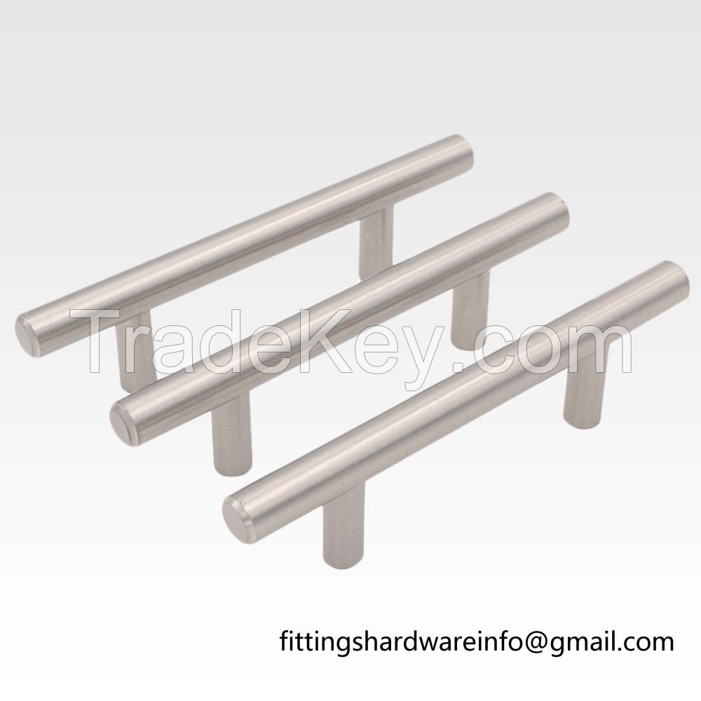 Stainless Steel Kitchen Cabinet Door T-bar Pull handle for Furniture Drawer Dresser