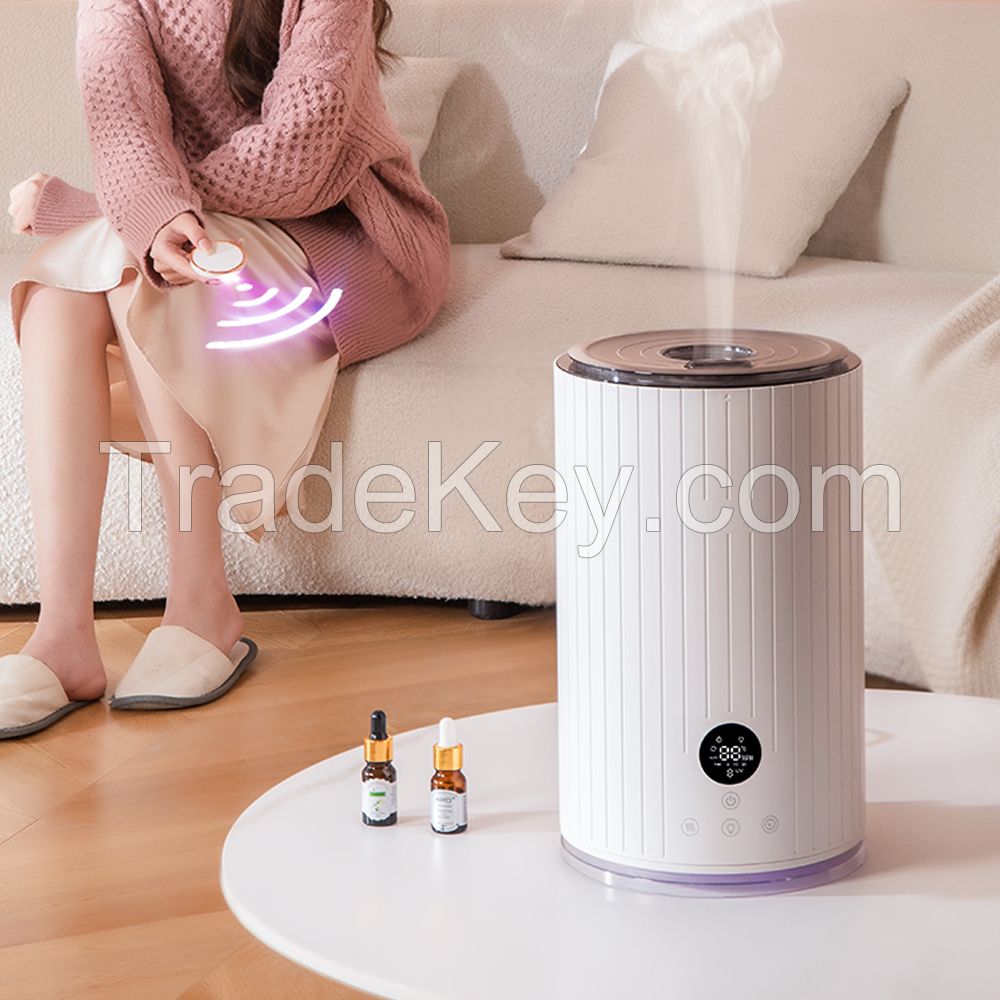 2022 5L new portable air ultrosonic cool mist big spray personal humidifier manufacturer head shaking UV sterilization smart auto power off with aroma diffuser function mute humidification