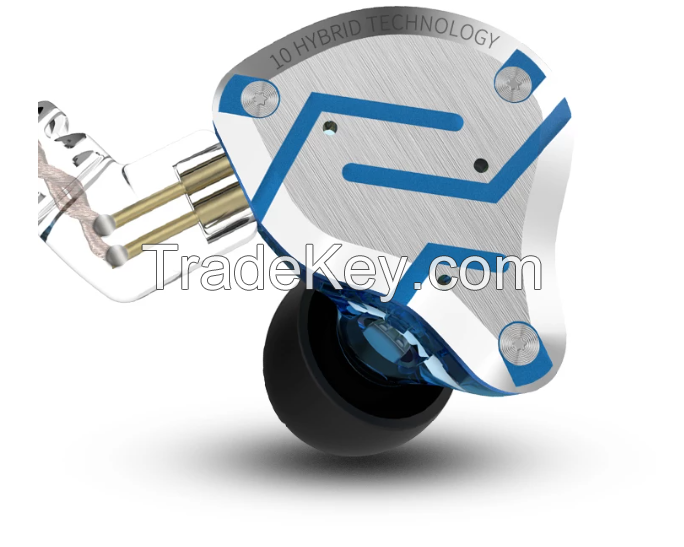 Future Gold Earphones 4BA+1DD Hybrid 10 drivers HIFI Bass Earbuds In Ear Monitor Headphones Noise Cancelling Metal Headset
