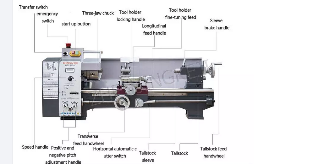 Hs250s-v small multi-functional metal lathe used for drilling precisio