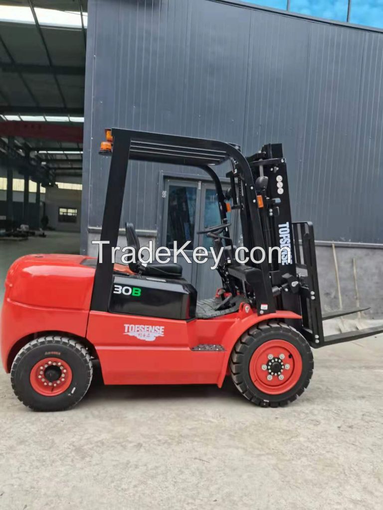 3 Ton electric forklift lithium battery power pallet fork lifts