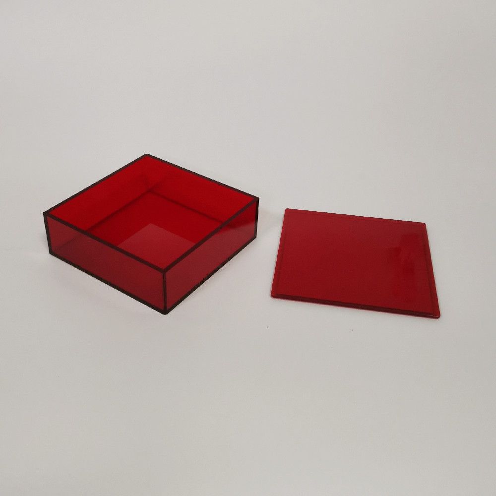 Custom red acrylic display box