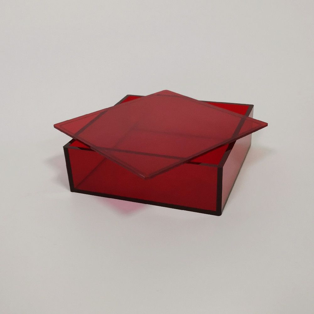 Custom red acrylic display box